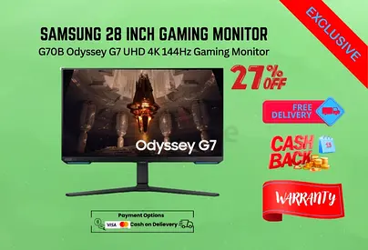 Samsung 28 inches G70B Odyssey G7 UHD 4K 144Hz Gaming Monitor 28BG700-FREE DELIVERY-WARRANTY