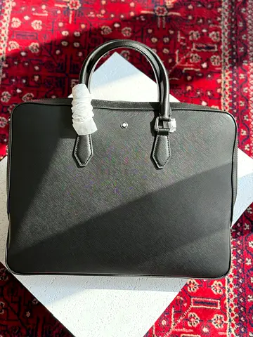 Montblanc sartorial slim briefcase in black