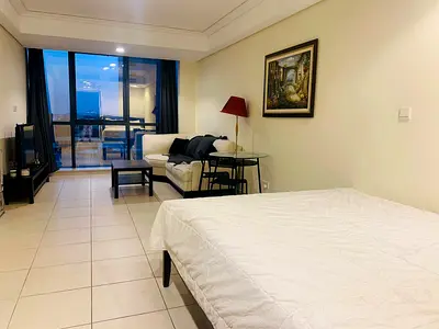 استوديو مفروش | Goldcrest Views 2 | شرفة | إطلالة على وسط المدينة