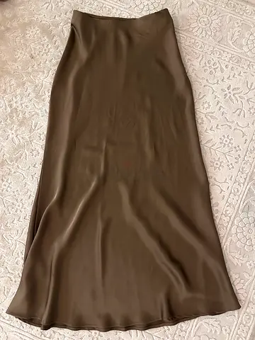 beige/light brown long skirt