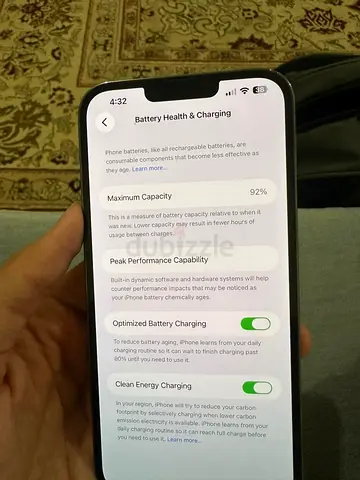 iPhone with 92% Battery Health — Good Condition