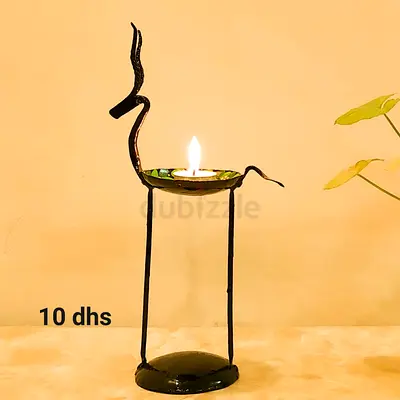 Metal deer candle holder
