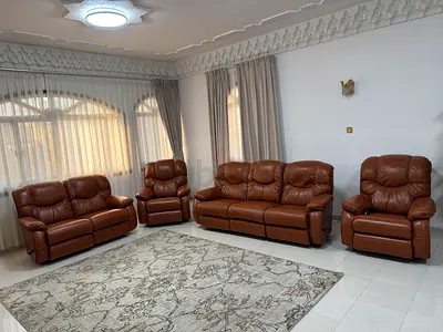 La-Z-Boy Leather Recliner Sofa Set – 3+2+1+1 Power Rocking Recliners