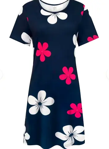 Dress - Navy with flowers (size medium)  NEW