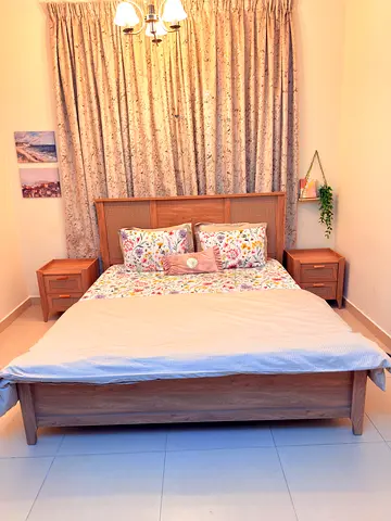 Homebox Double Bed with dressing and orthopedic mattress and toper