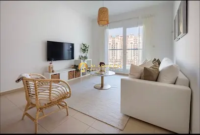 Furnished 1BR | Golf & City Views | Balcony Apartment
