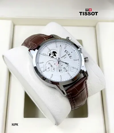 Tissot with chrono leather strap