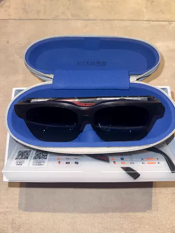 VITURE One Pro XR Glasses  - Black polarized sunglasses with hard case - like new