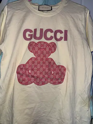 Original Gucci Logo Teddy Bear T-shirt