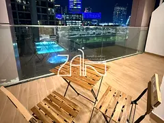 3 Payment|Vacant| Furnished 1BR+Balcony|Pool View