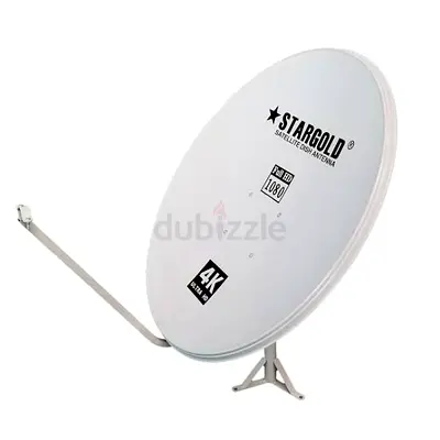 Stargold 4K Satellite Dish Antenna - 1080p Compatible, Complete Mount