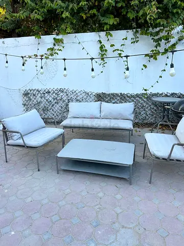 Outdoor Patio Sofa Set with Coffee Table - 4 Pieces NO COUSHIONS