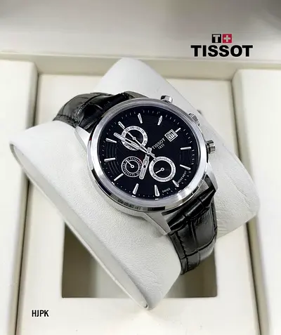 Tissot with chrono leather strap