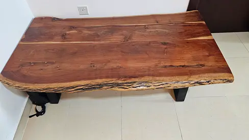 LUCKY Furniture Coffe Table (Non Negotiable Price) - Solid Wood Coffee Table - Natural Finish