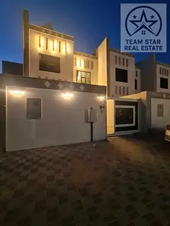Villa for rent in Al ZAHIA area, consisting of five master bedrooms, a majlis, a living room, and a