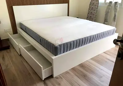 Ikea malam bed with ikea mattress king size 180 x200cm bed