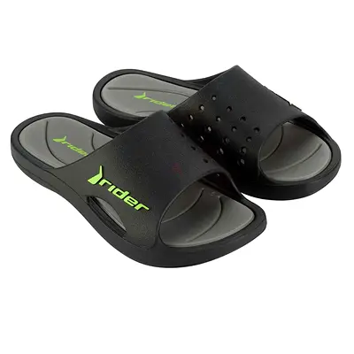 Black Rider Slide Sandals - Comfortable Mens Pool/Beach Slides