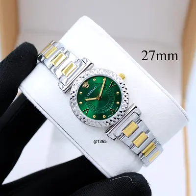 Versace two-tone ladies Master Copy watch 27mm green dial