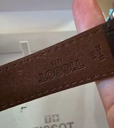 Genuine Tissot Brown Leather Watch Strap (20mm)