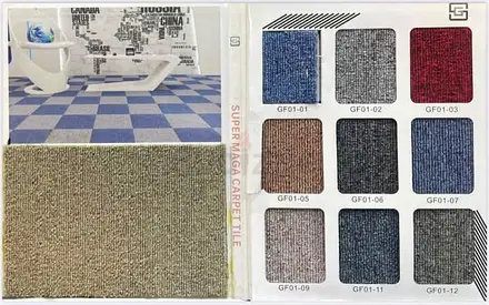 Office Carpet Tile Samples - Assorted Colors (Box Sample)