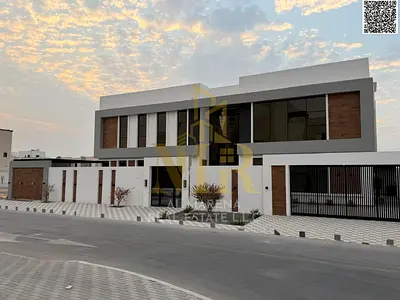 فيلا  كورنر تصميم اوربي راقي| تملك فيلا فاخرة 6200 قدم بالزاهية عجمان | 5 غرف ماستر بسعر تنافسي استلام فوري