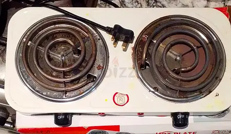 Used Double Electric Hot Plate — Portable 2-Burner Stove