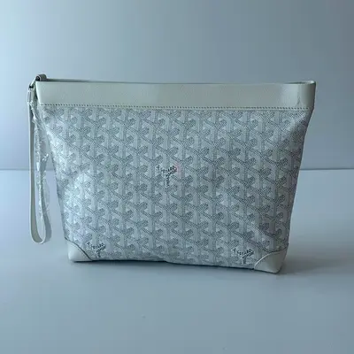 Goyard Conti pouch in white