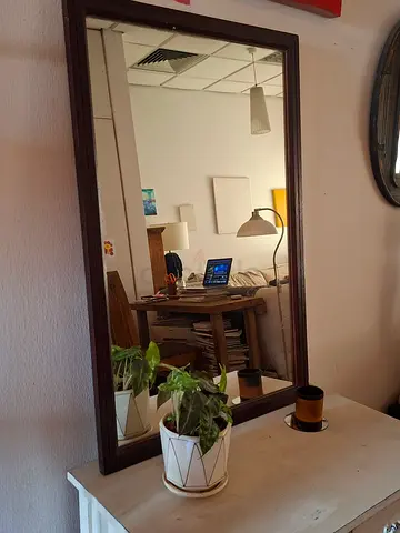 Wooden mirror