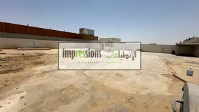 YARD FOR RENT IN SHARJAH – MAIN ROAD FACING | CONCRETE FLOOR | WITH SHED &amp; ROOMS