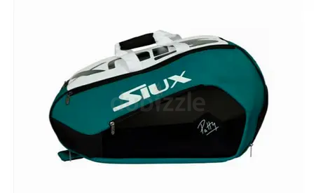 Siux Trilogy Padel Racket Bag - Holds 2-3 Rackets, Teal/Black