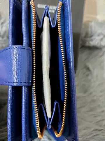 YSL Wallet Zipped Coin Compartment