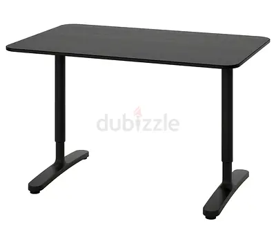 Adjustable Black IKEA Bekant Office Desk / Work Table - Sleek Minimal Design