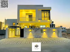 Super deluxe villa in a prime location, registration fees included, overlooking Sheikh Mohammed Bin
