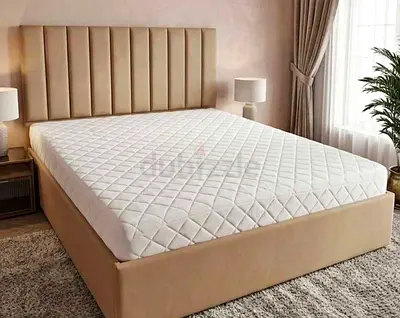 Brend New fabric wooden Queen size 160x200 Bed with Madical Matress Available