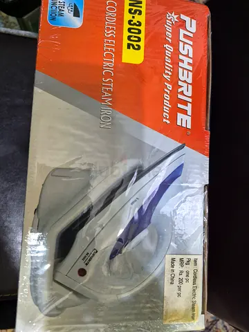 Pushbrite Cordless Electric Steam Iron (Model NS-3002) - New in Box