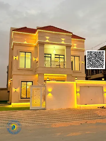 Luxurious classic villa with 5 bedrooms and a rooftop terrace, registration fees included, high-end finishing.