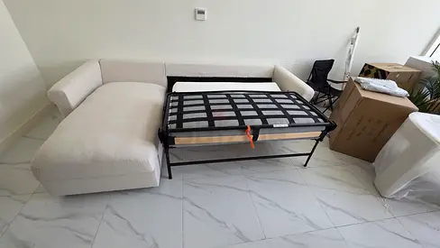 Ikea gronlid L shape sofa bed with mattress