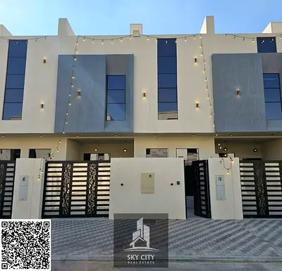 For rent in Al Yasmin, a very luxurious townhouse, two floors and a roof, 4 rooms, price 90k