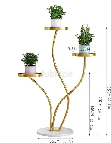 Gold plant stand for sale- 90 Aed