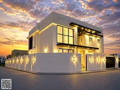 For sale: A fully finished corner villa on two streets, two floors plus a rooftop, including air con