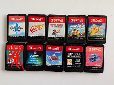 Lot of 11 Nintendo Switch Game Cartridges – Various Titles (Zelda, Mario, Pokémon, Ring Fit etc.)