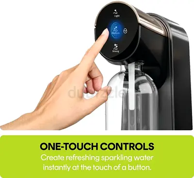 Nutricook Fizzi Soda Maker, Fully Automated 3 Fizz Levels, Smart Lock System, 1L