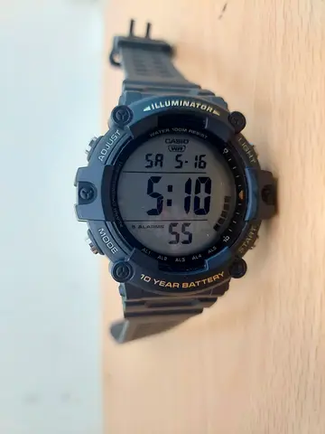 Casio Illuminator AE1500WH Series | 10-Year Battery | LED Backlight | 5-Alarms | 1/100 Sec Stopwatch