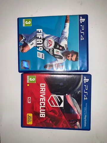 PS4 games FIFA 19, DRIVECLUB