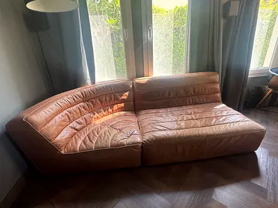 Marina Home Shabby Model Sectional Leather Sofa