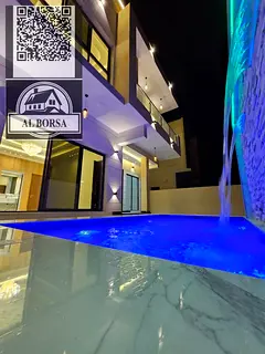 🏡 Villa for rent in Al Yasmin | Swimming pool + 5 bedrooms + Majlis and living room + Maid's 