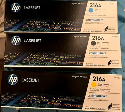 Printer Toner Cartridges for sale AED 120/Pc - 216A - Cyan - Black - Yellow