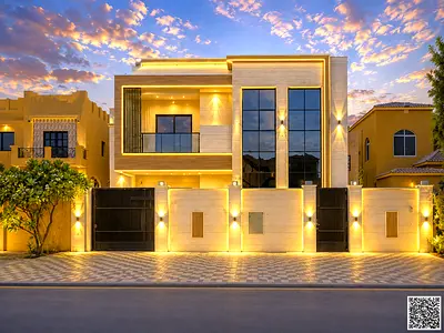 فيلا قريبه من جميع الخدمات تكييف مركزي شامل كهرباء ومياة تملك حر لجميع الجنسيات