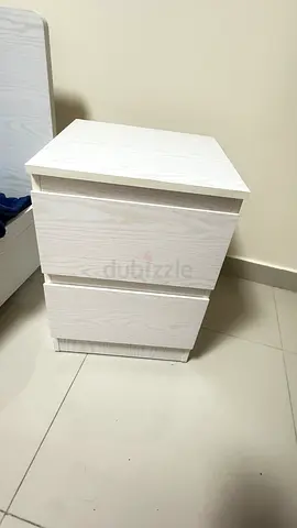 White 2-Drawer Bedside Nightstand - Good Condition 60 each both 100