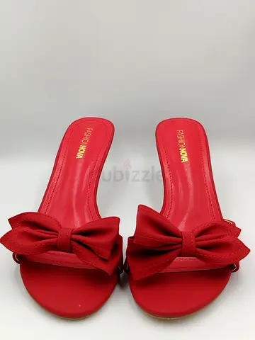 Red Bow Slide Sandals - Size 40 never used